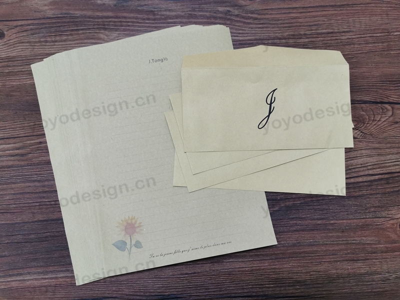 某客户定制的信封信纸套装
