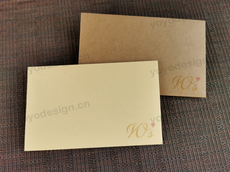 某客户定制的信封和小卡片