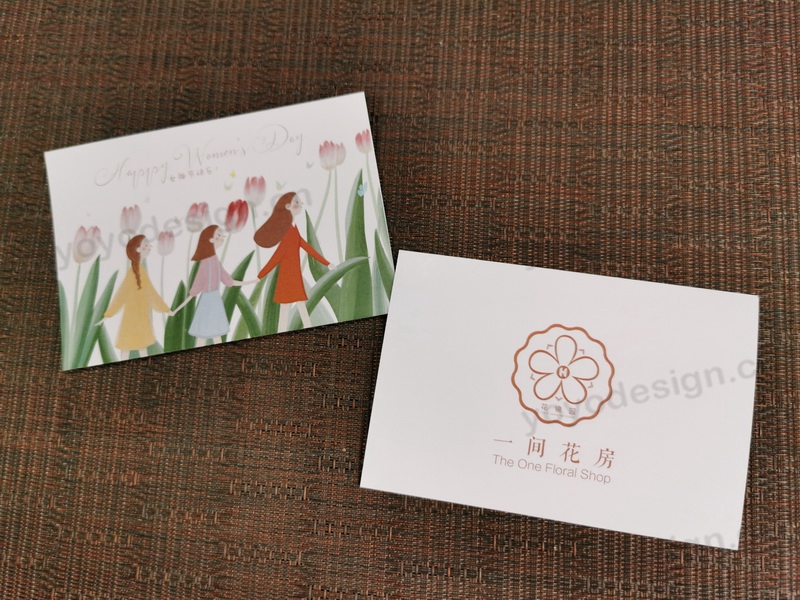 某客户定制的女神节小卡片