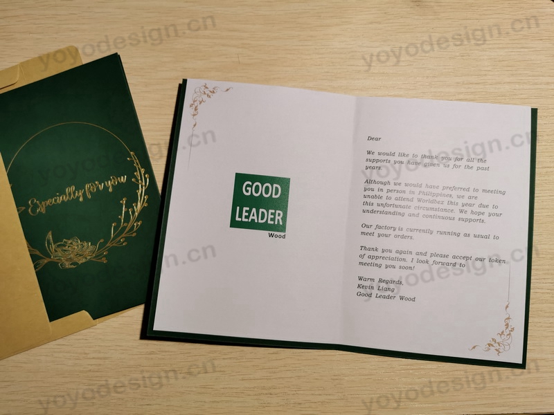 某企业定制的感恩贺卡