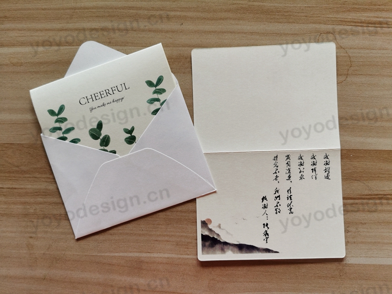 某客户定制的答谢卡