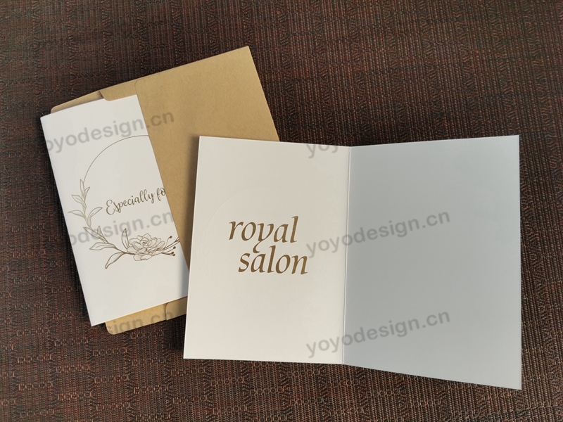 某客户定制的烫金贺卡